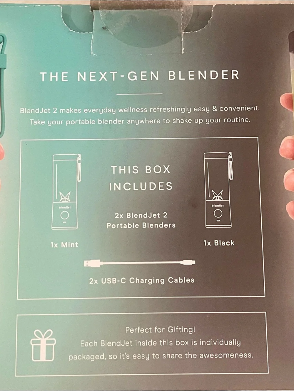 BlendJet Portable Blender 2-Pack - Black & Teal